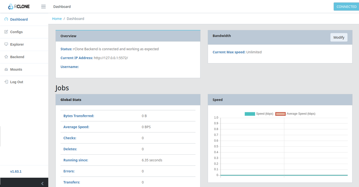 The rclone Web GUI